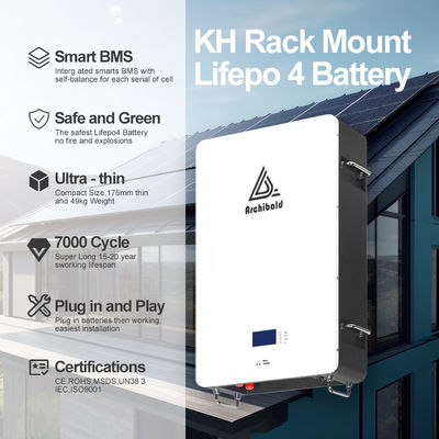 하이브리드 그리드 파워월 라이프포4 홈 배터리 48V 200ah 10Kwh 51.2v 300ah 리?? 이온 배터리 와이파이