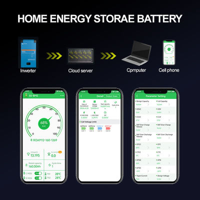 하이브리드 그리드 파워월 라이프포4 홈 배터리 48V 200ah 10Kwh 51.2v 300ah 리?? 이온 배터리 와이파이