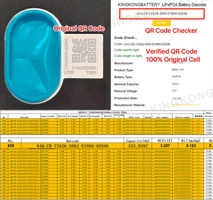 8000 사이클 314Ah Lifepo4 배터리 OEM A급 MB31 재충전 프리즘 셀