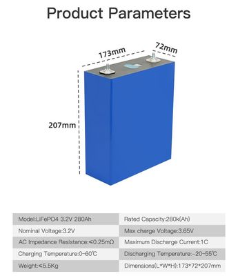 12V 24V 48V 태양 에너지 저장 시스템 OEM 3.2V 280Ah 304Ah 340Ah 리온 이온 배터리