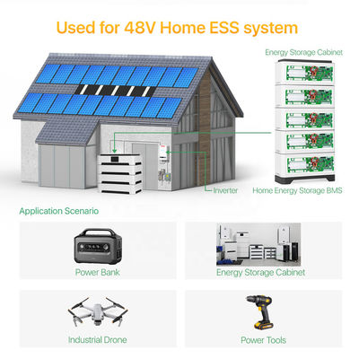 16S 48V 스마트 BMS 태양 시스템 저장 100A 200A LiFePO4 배터리 관리 시스템