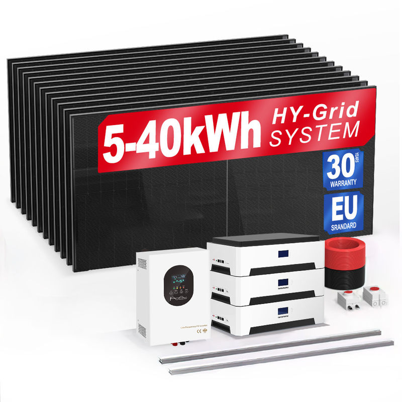6Kw 10Kw 20Kw 30Kwh 태양 전지 태양 전지 에너지 저장 전력 시스템 집용 AC 태양 열기 조명 TV 배터리 팩