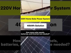 40kWh 태양광 설비: 18개의 패널 (550W 각), 하루 출력 ~ 39.6kWh. 깨끗한 에너지로 가정에 전력을 공급합니다. 