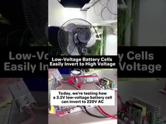 3.2V→220V 테스트: MPPT 인버터는 팬의 높은 시작 전류를 처리합니다. 작은 배터리에서 안정적인 AC