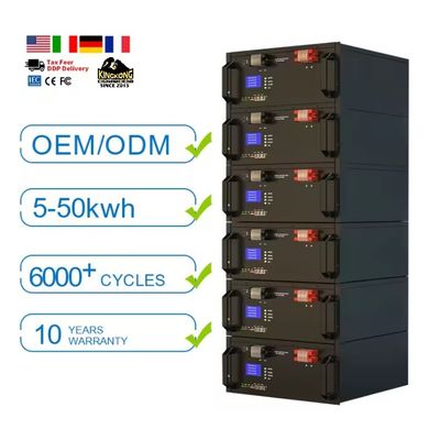 사이클 수명 6000 번 51.2V 300ah 100Ah 라이프포4 리?? 이온 배터리 태양 에너지
