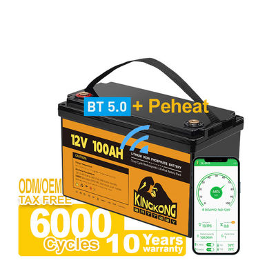 OEM ODM 12V 100Ah LiFePO4 배터리 태양광 RV 캐러반 해양 미국 독일 영국 캐나다