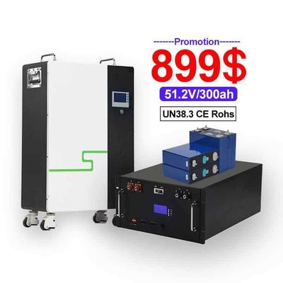 벽에 장착된 48V 51.2V 280ah 300ah 304ah 320ah 하이브리드 태양 전지 에너지 저장 시스템